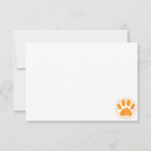 Distressed Sunbeam Dog Paw Custom Blank Card