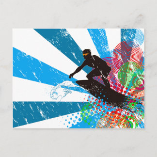 Distressed Surfer Paradise Postcard