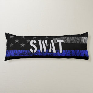 Distressed SWAT Police Flag Body Cushion