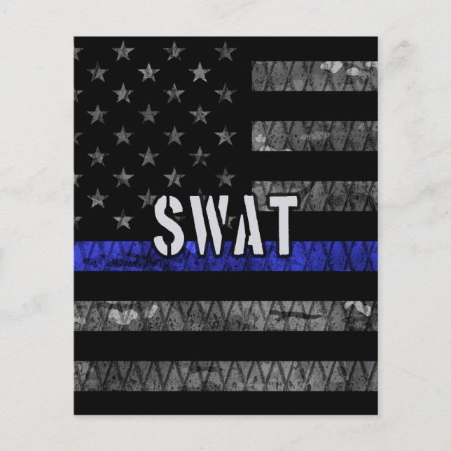 Distressed SWAT Police Flag Flyer (Front)