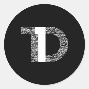 Distressed T1D Type One Diabetes Awareness  Classic Round Sticker
