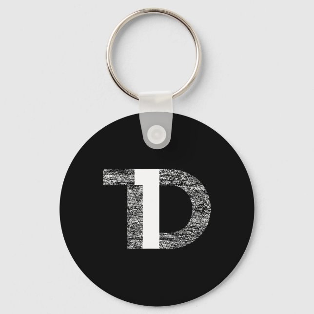 Distressed T1D Type One Diabetes Awareness  Key Ring (Front)