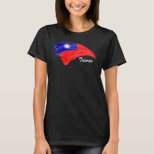 Distressed Taiwan Flag Support For Taiwan I Love T T-Shirt