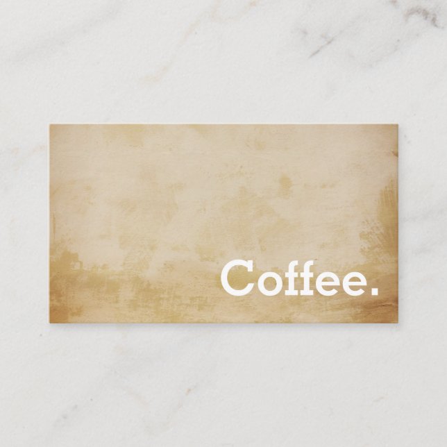 Distressed Telmo Simple Loyalty Coffee Punch-Card (Front)