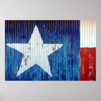 Distressed Texas Star USA American Photo Poster