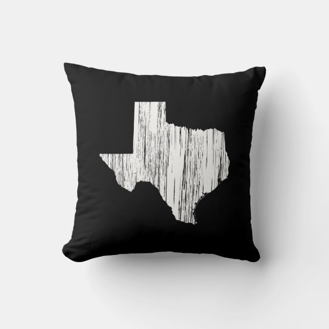 Distressed Texas State Outline Cushion (Front)