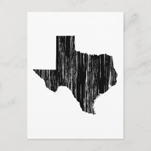 Distressed Texas State Outline Postcard