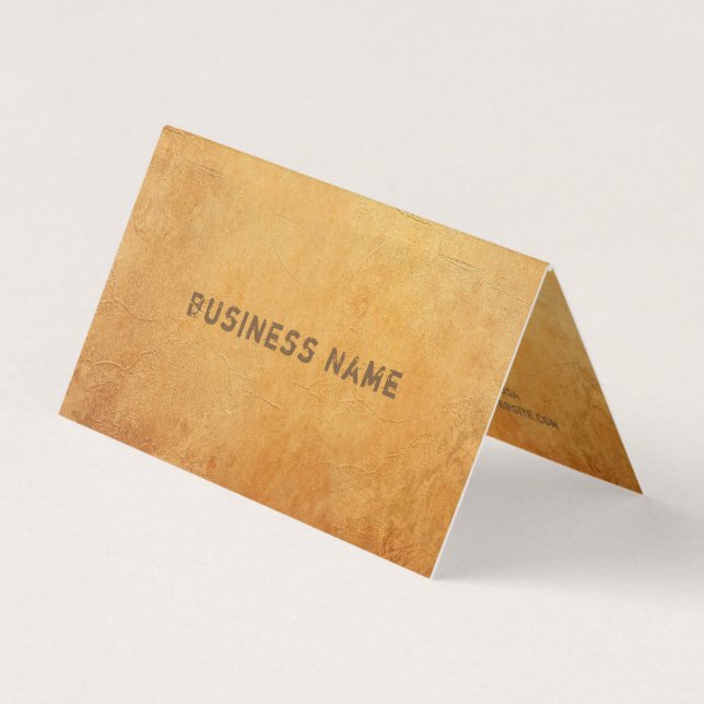 Distressed Text Elegant Nostalgic Old Paper Look Business Card (Front)