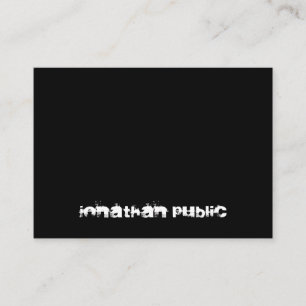 Distressed Text Modern B&W Elegant Black And White Business Card