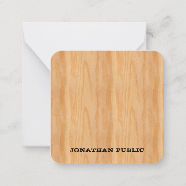 Distressed Text Monogrammed Wood Look Template (Front)