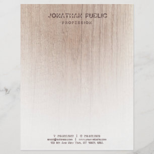 Distressed Text Wood Look Template Elegant Custom Letterhead