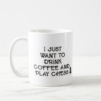 Distressed Typography Chess Player Gift Mug