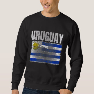 Distressed Uruguay Flag Graphic For Men Women Kids Sweatshirt