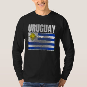 Distressed Uruguay Flag Graphic For Men Women Kids T-Shirt