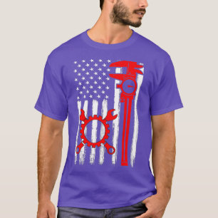 Distressed USA Flag CNC Machine Operator Gift T-Shirt