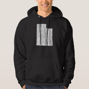Distressed Utah State Outline Hoodie