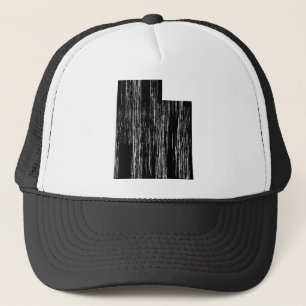Distressed Utah State Outline Trucker Hat