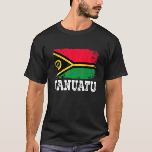 Distressed Vanuatu Flag Men Women Kid Patriotic T-Shirt