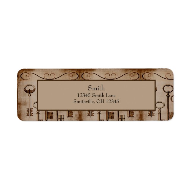 Distressed Victorian Vintage Antique Skeleton Keys (Front)