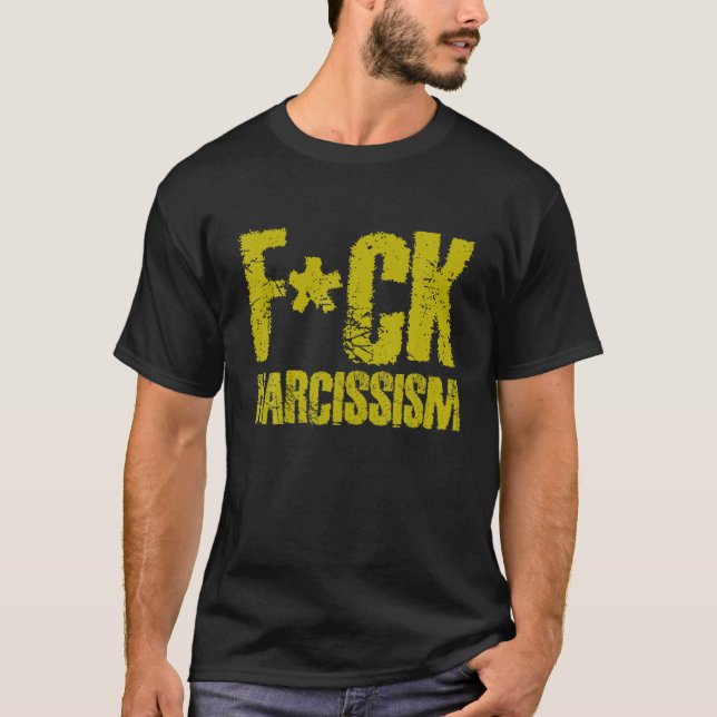 Distressed Vintage Anti Narcissism Narcissist Gift T-Shirt (Front)