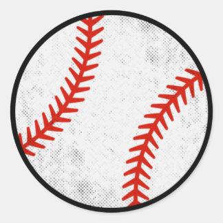 Distressed Vintage Baseball Graphic Design Classic Round Sticker
