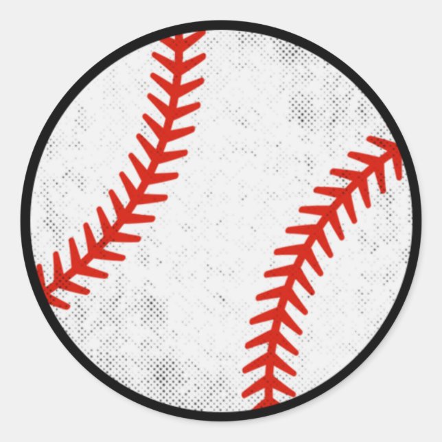 Distressed Vintage Baseball Graphic Design Classic Round Sticker (Front)