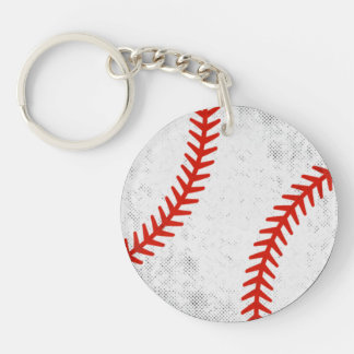 Distressed Vintage Baseball Retro Athletic Style Key Ring
