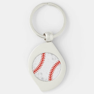 Distressed Vintage Baseball Retro Athletic Style Key Ring