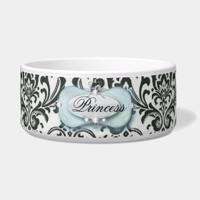 distressed vintage black and white damask (Front)