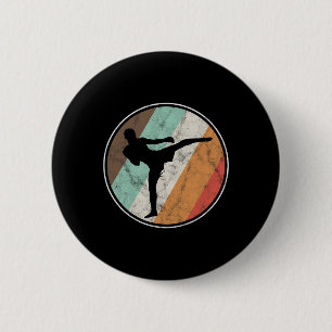 Distressed Vintage Kickboxing Muay Thai  6 Cm Round Badge