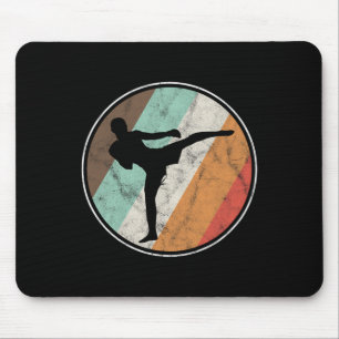 Distressed Vintage Kickboxing Muay Thai Mouse Pad