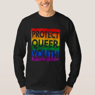 Distressed Vintage Protect Queer Youth Lgbt Pride T-Shirt