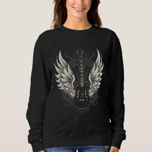 Distressed Vintage Retro 80s Rock & Roll Music Gui Sweatshirt