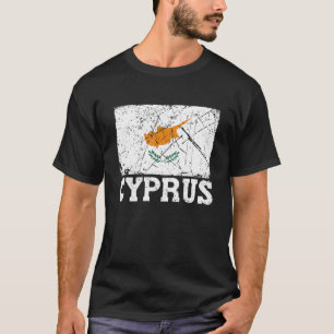 Distressed Vintage Retro Cyprus Flag Patriotic T-Shirt