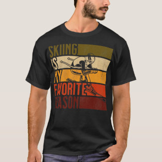 Distressed Vintage Skiing Is My Favourite Season G T-Shirt