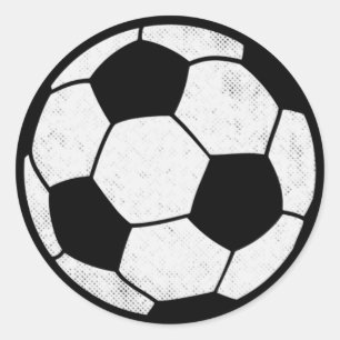 Distressed Vintage Soccer Graphic Design Classic Round Sticker