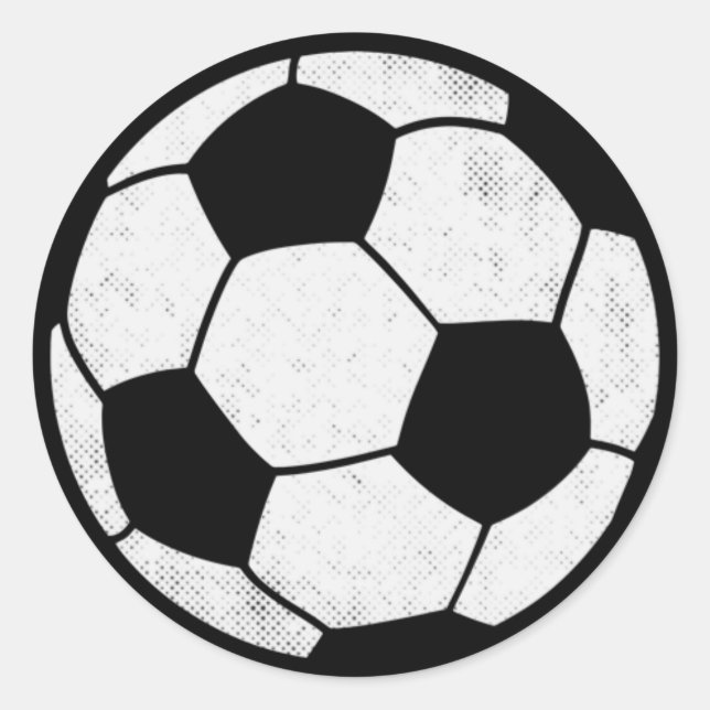 Distressed Vintage Soccer Graphic Design Classic Round Sticker (Front)
