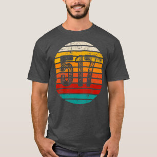 Distressed Vintage Sunset 517 Area Code T-Shirt