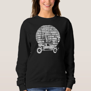 Distressed Vintage Sunset Classic Rc Buggy Racing Sweatshirt