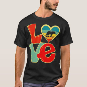 Distressed Vintage Tiger Lover Animals Valentines T-Shirt