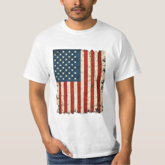 Distressed Vintage USA Flag T-Shirt