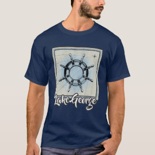 Distressed Visit Lake George Vacation Nautical Boa T-Shirt