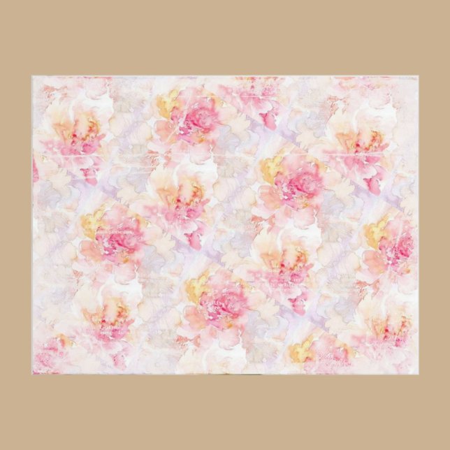 Distressed Watercolor Floral Scrapbook Paper (Creator Uploaded)