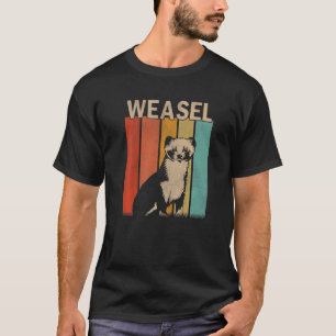 Distressed Weasel Men Women Kid Cute Weasel Retro T-Shirt