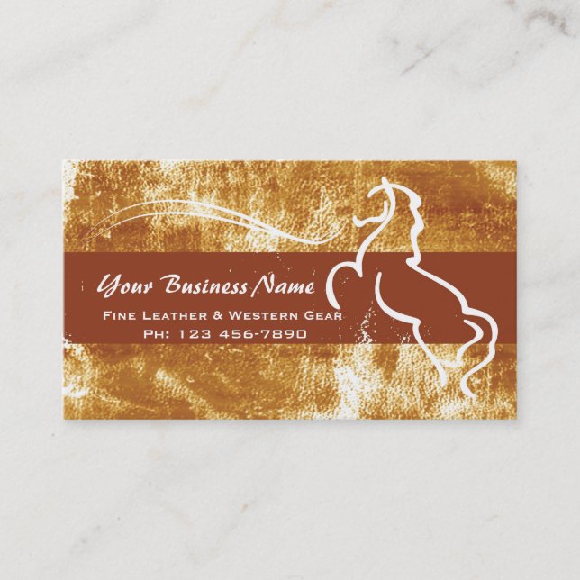 Distressed Western Theme Business Card (Front)