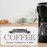 Distressed White Signature Coffee Shop  Wooden Box Sign<br><div class="desc">Introducing my farmhouse black and white wood box sign, a charming replica of a vintage coffee shop sign that can be personalised to make it uniquely yours! It also makes a thoughtful and unforgettable gift for any coffee enthusiast and brings the charm of a cosy coffee shop right into your...</div>