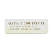 Distressed White Triangles Address Label