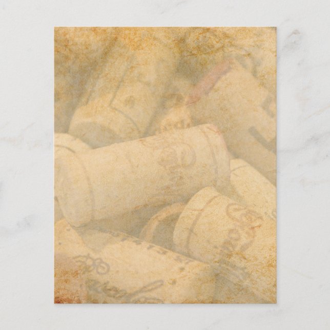 Distressed Wine Cork Scrapbook Paper (Front)