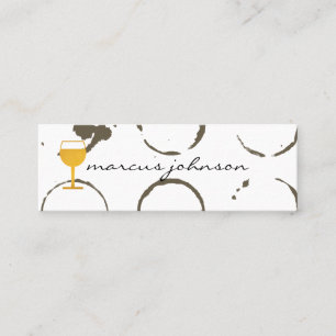 Distressed Wine Glass Stains and Wine Glass Mini Business Card