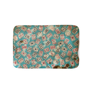 Distressed Wonderland Alice Pattern Bath Mat